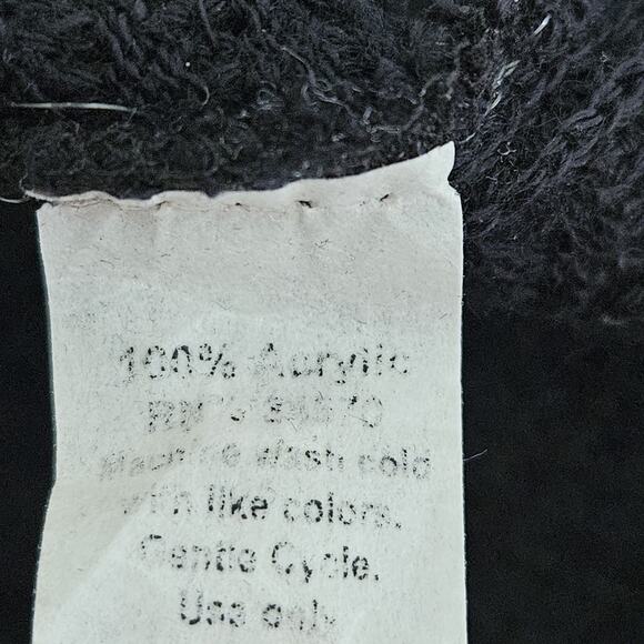 Black Short Sleeve Button Sweater Size Large - Picture 4 of 5